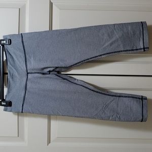 Lululemon Wunder Under Crops Preppy Gingham Plaid Luon White Inkwell siz…